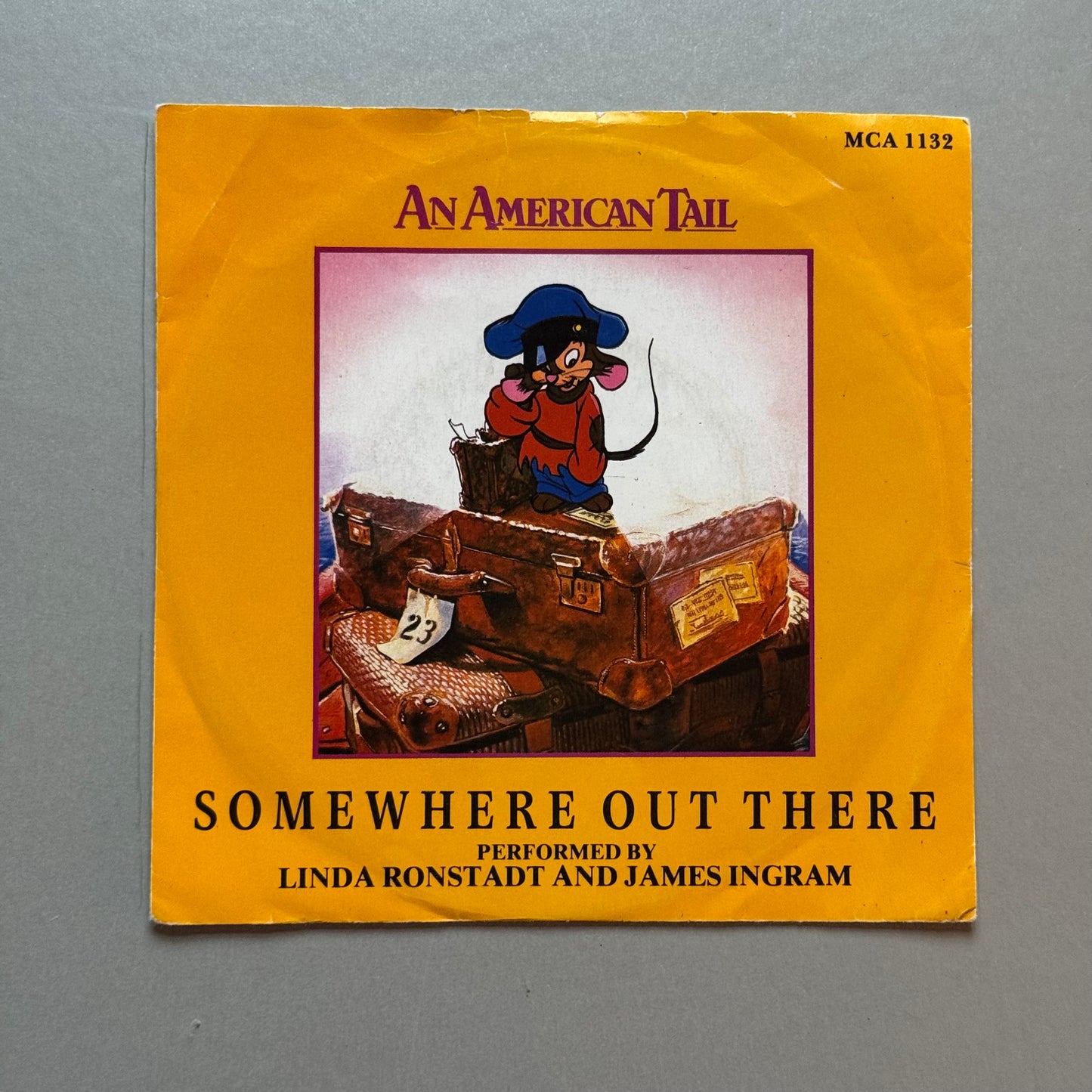 Linda Ronstadt and James Ingram Somewhere Out There UK 7” single