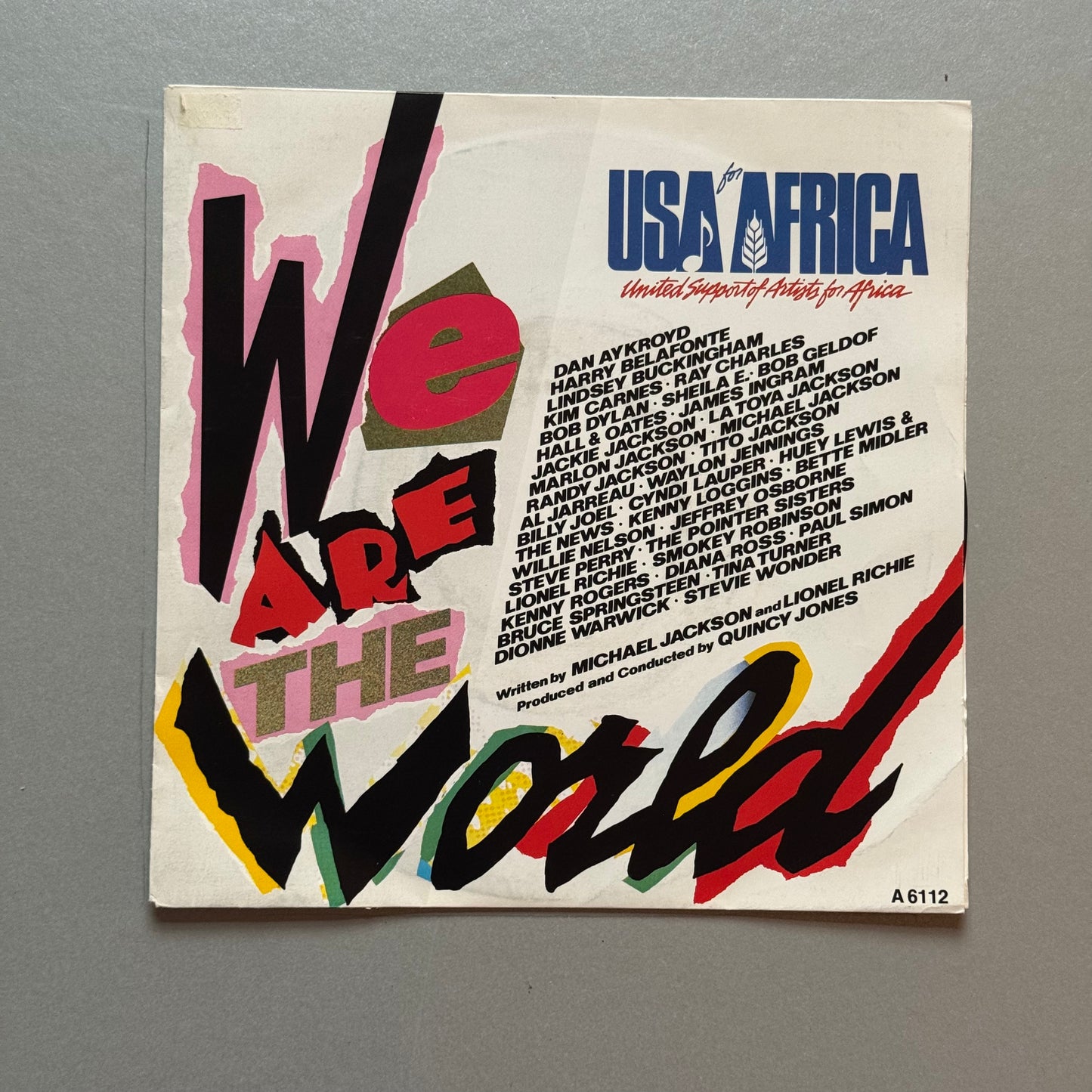 USA for Africa We Are the World UK 7” single