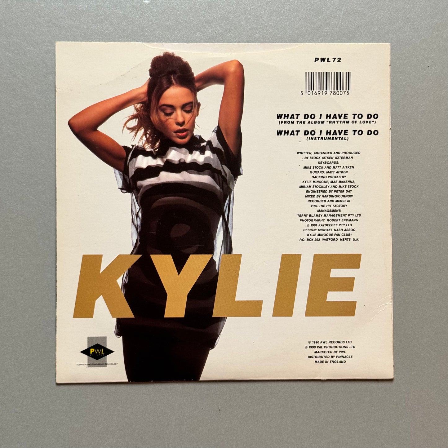 Kylie Minogue What Do I Have to Do? UK 7” single