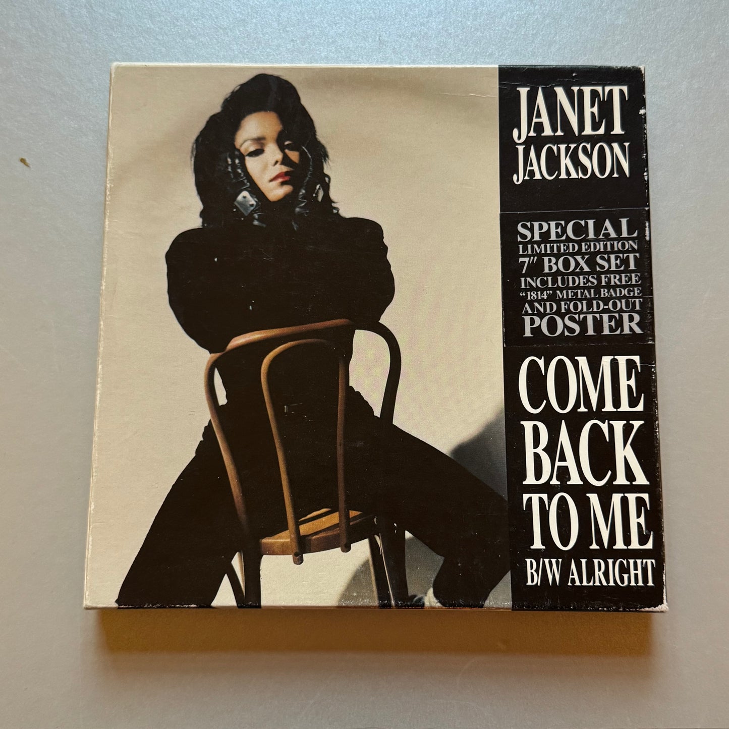 Janet Jackson Come Back to Me UK 7” boxed single w/poster and metal badge