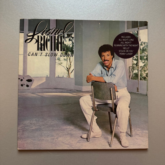 Lionel Richie Can't Slow Down UK vinyl LP