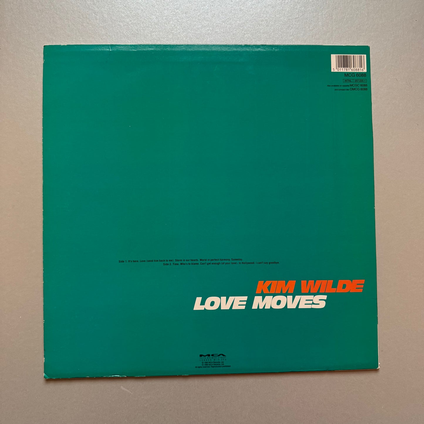 Kim Wilde Love Moves UK vinyl LP