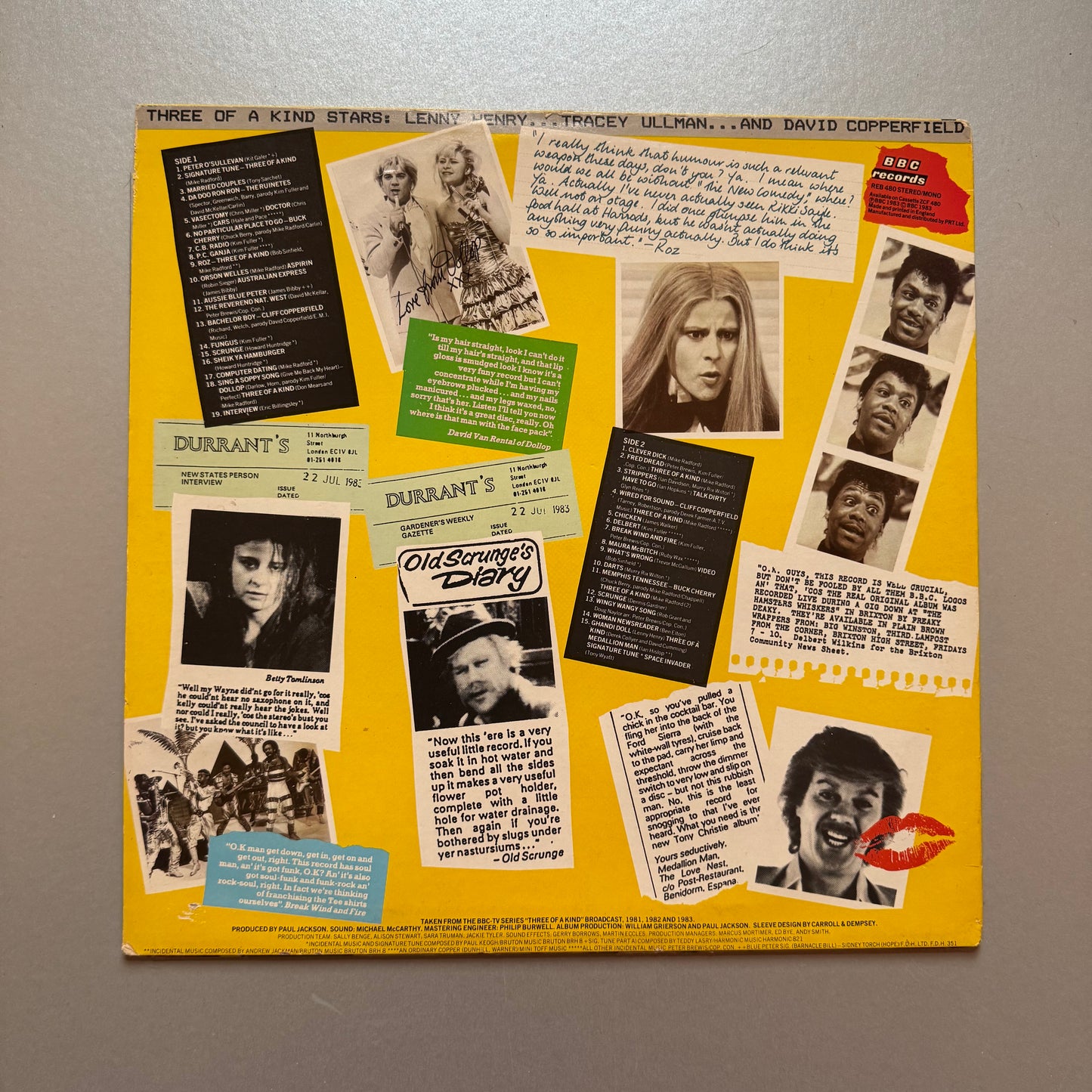 Three of a Kind Soundtrack UK vinyl LP