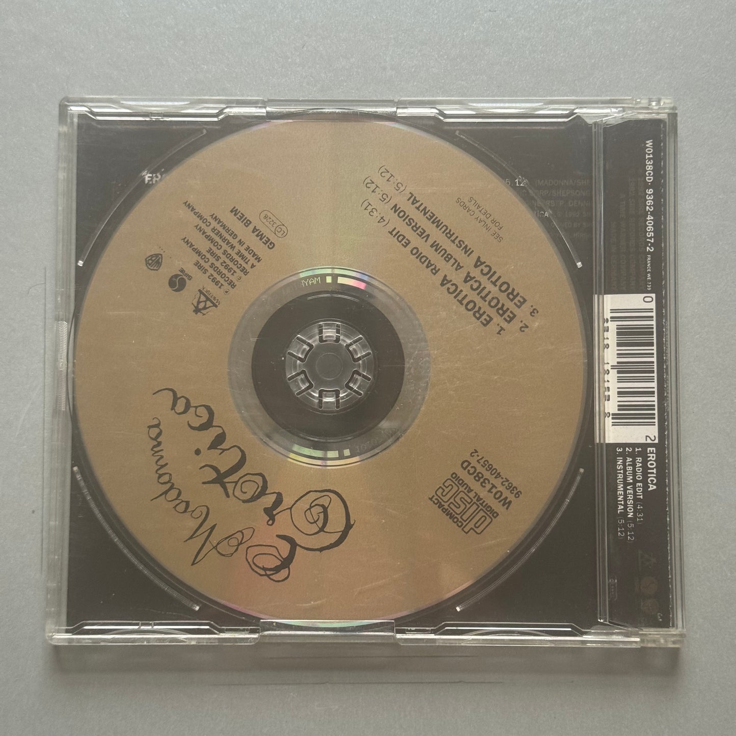 Madonna Erotica UK CD single