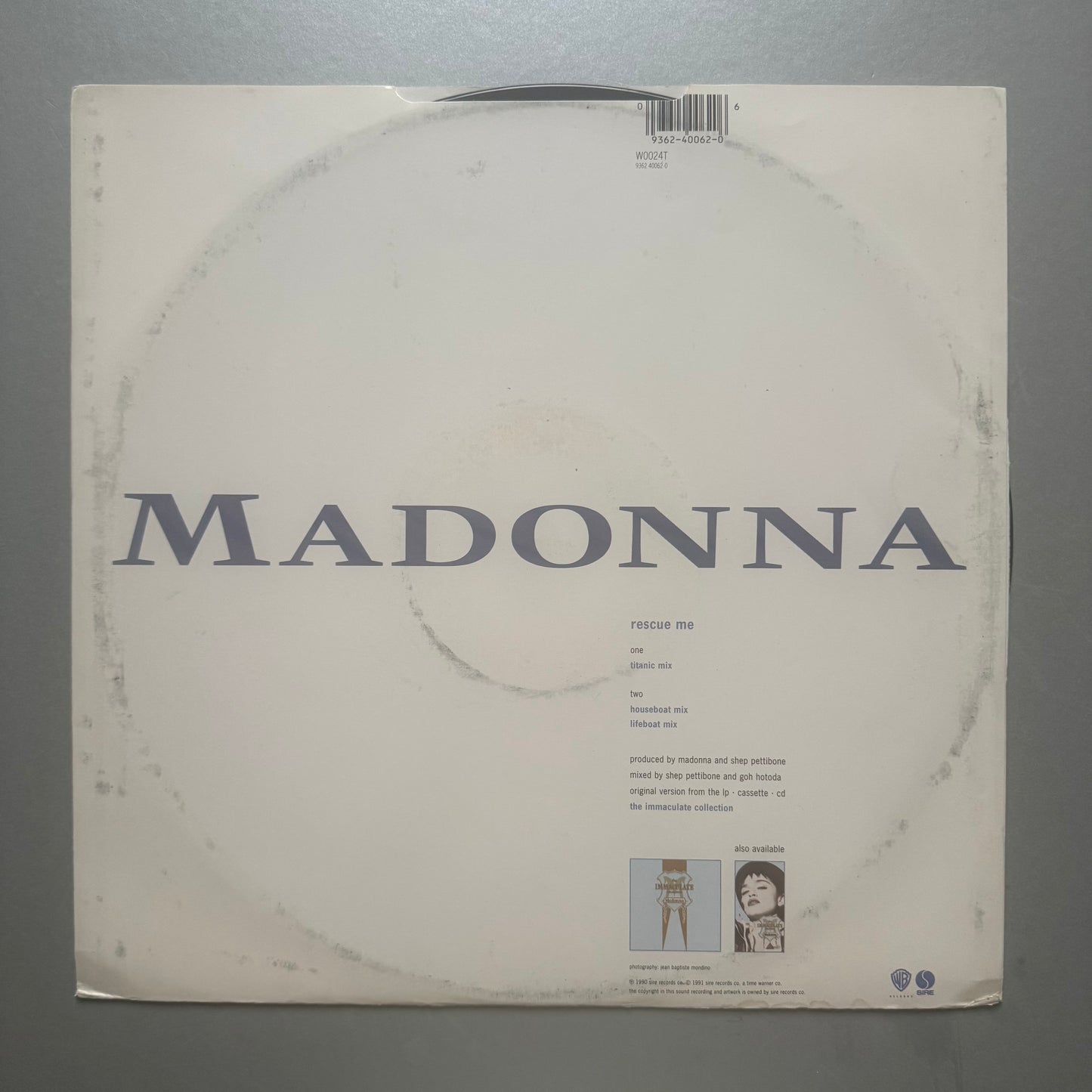 Madonna Rescue Me UK 12” single