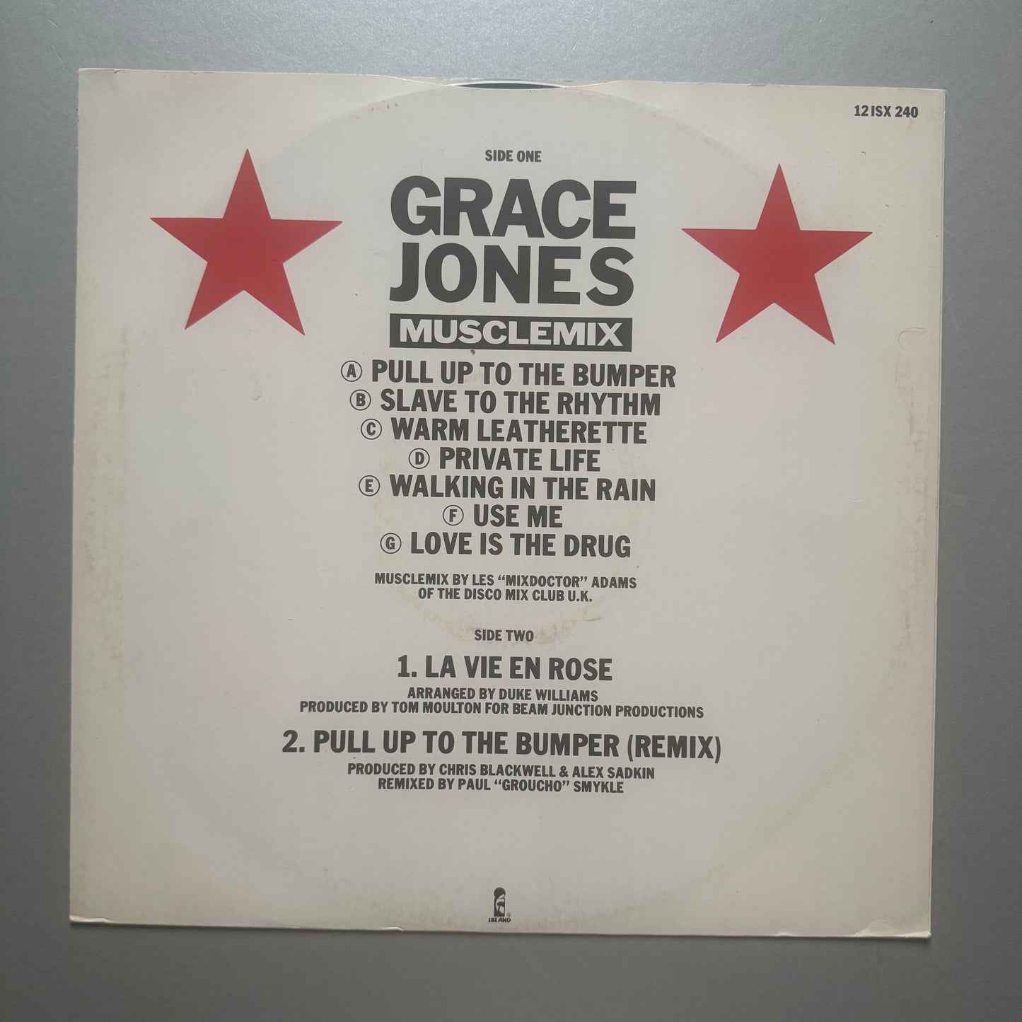 Grace Jones Musclemix UK 12” single