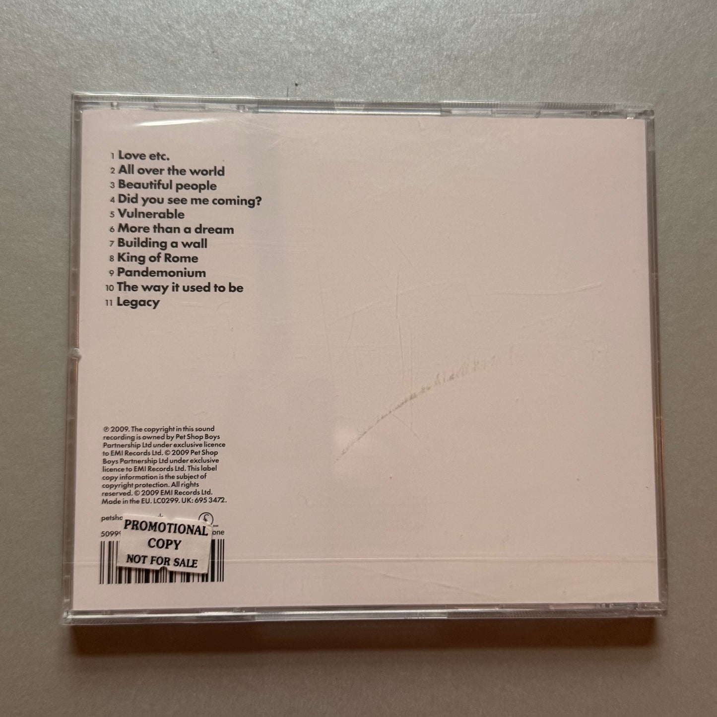 Pet Shop Boys Yes UK promo CD