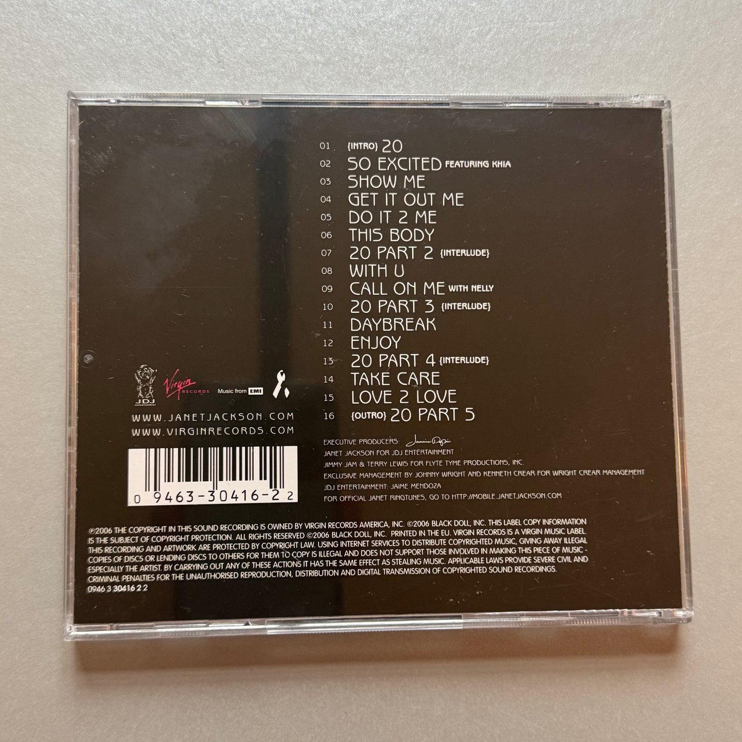 Janet Jackson 20 Y.O. UK CD