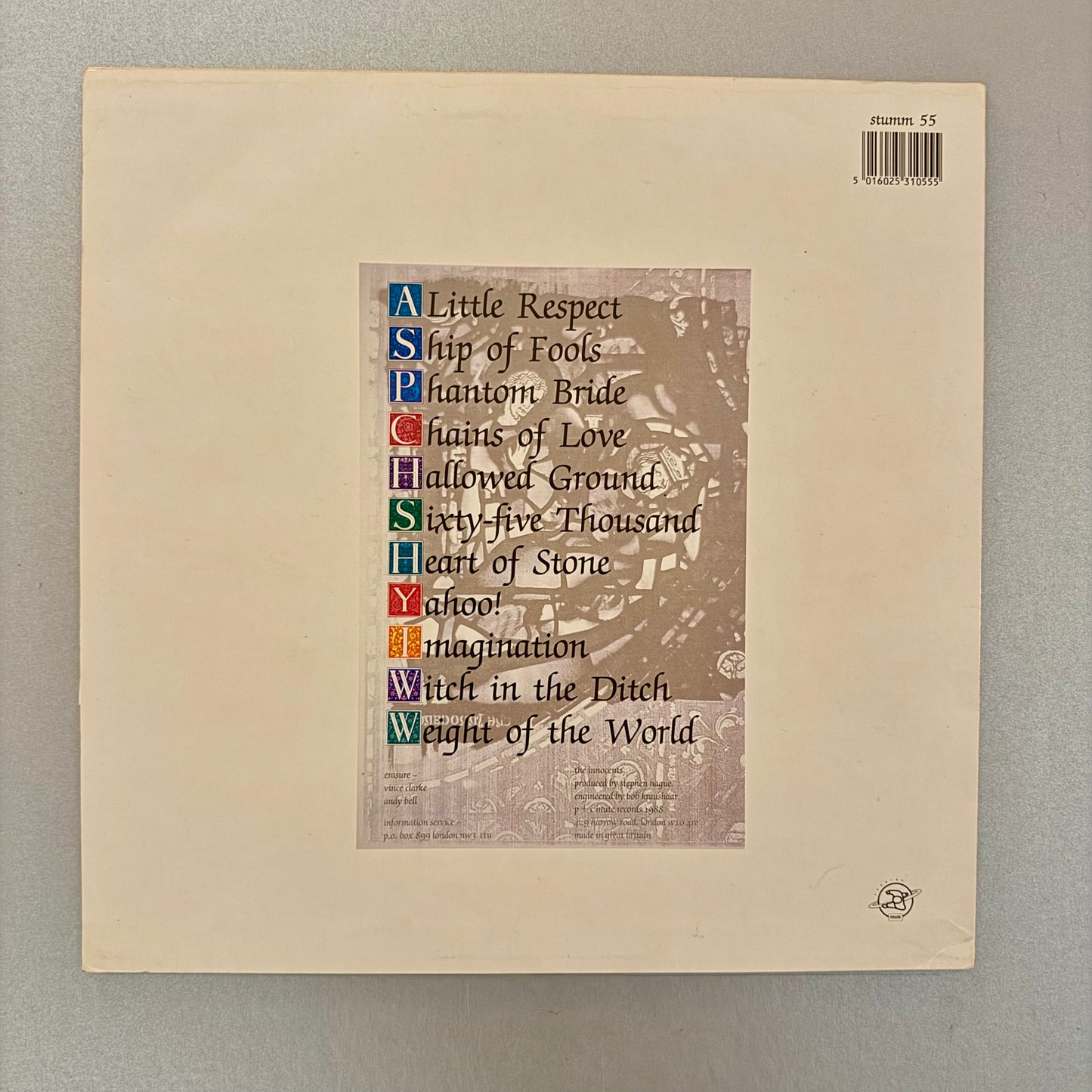 Erasure The Innocents UK vinyl LP with print