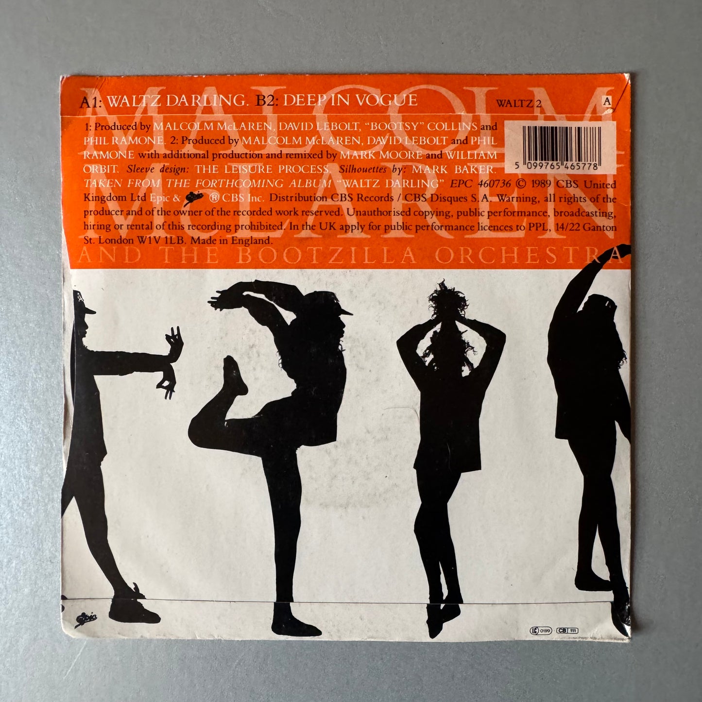 Malcolm McLaren & the Bootzilla Orchestra Waltz Darling UK 7" single