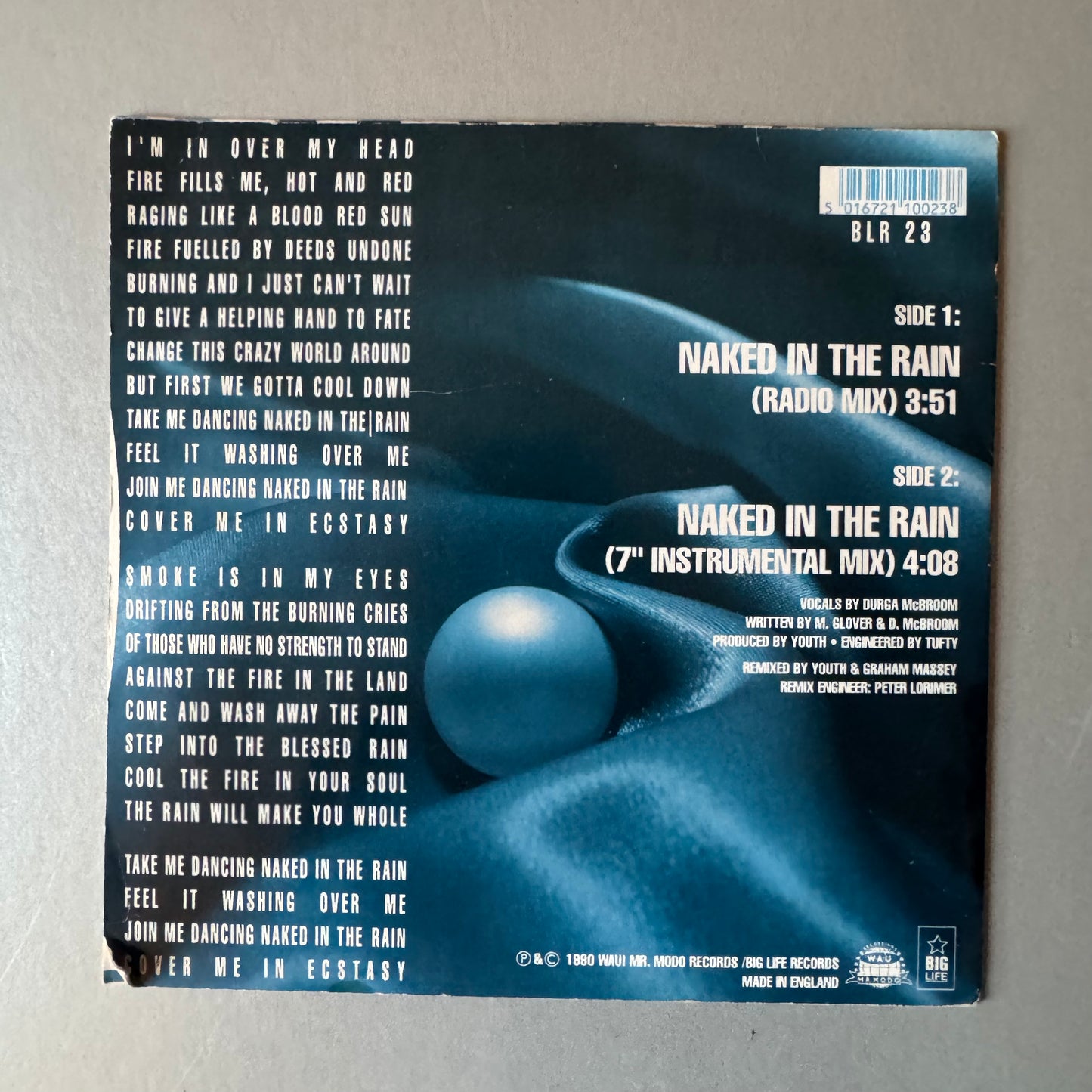 Blue Pearl Naked in the Rain UK 7" single
