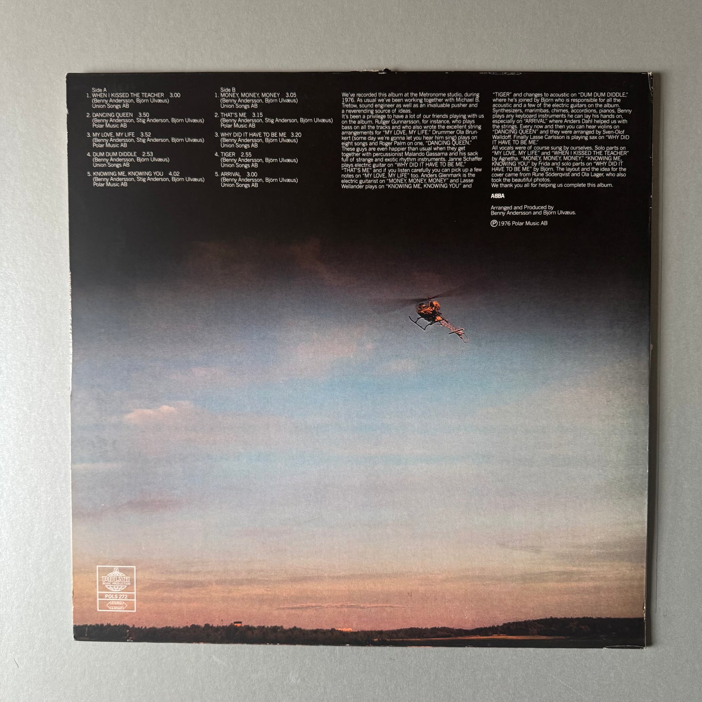 ABBA Arrival UK reissue vinyl LP