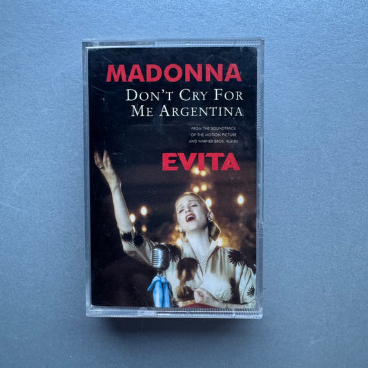 Madonna Don’t Cry For Me Argentina UK cassette single