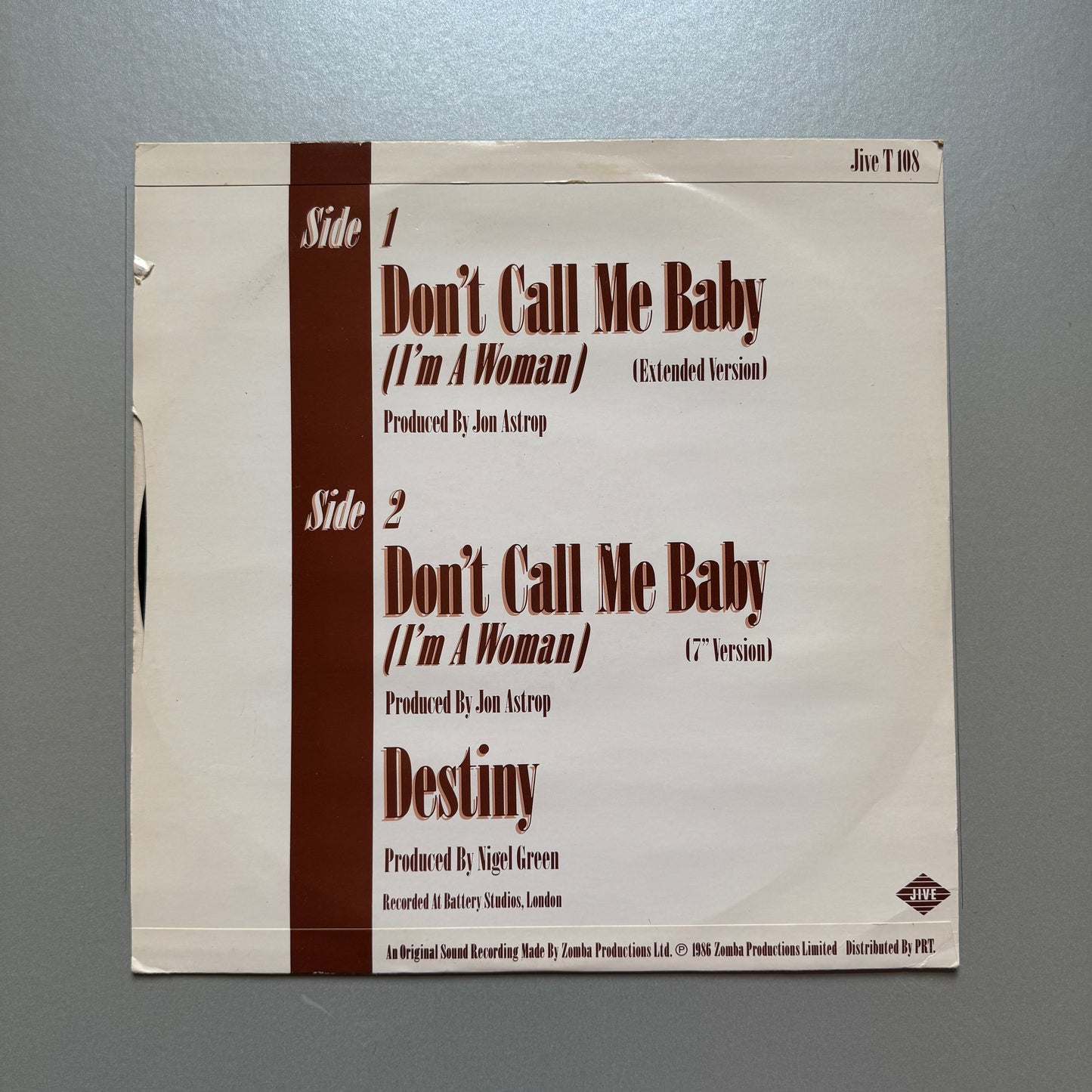 Leslie Ash Don’t Call Me Baby (I’m a Woman) UK 12” single