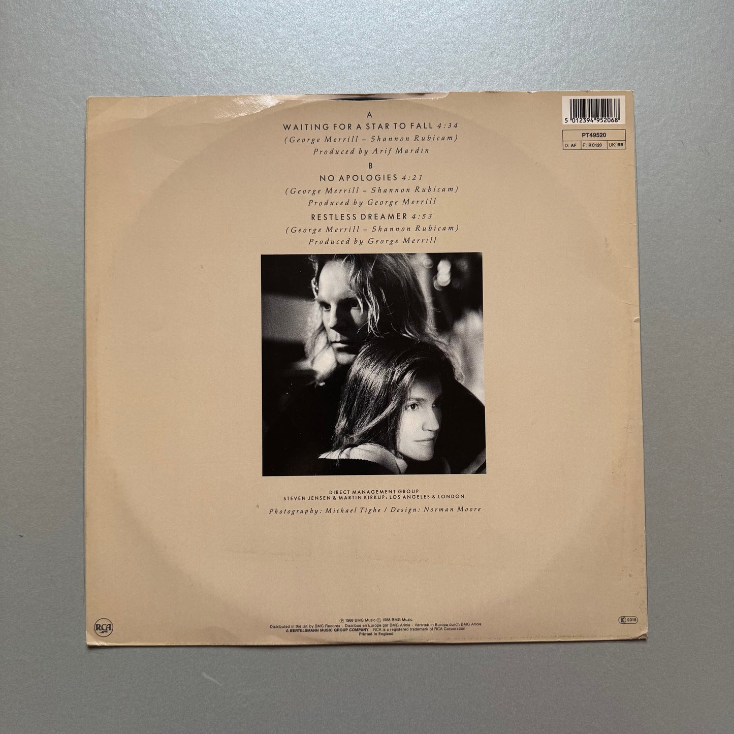 Boy Meets Girl Waiting for a Star to Fall UK 12” single