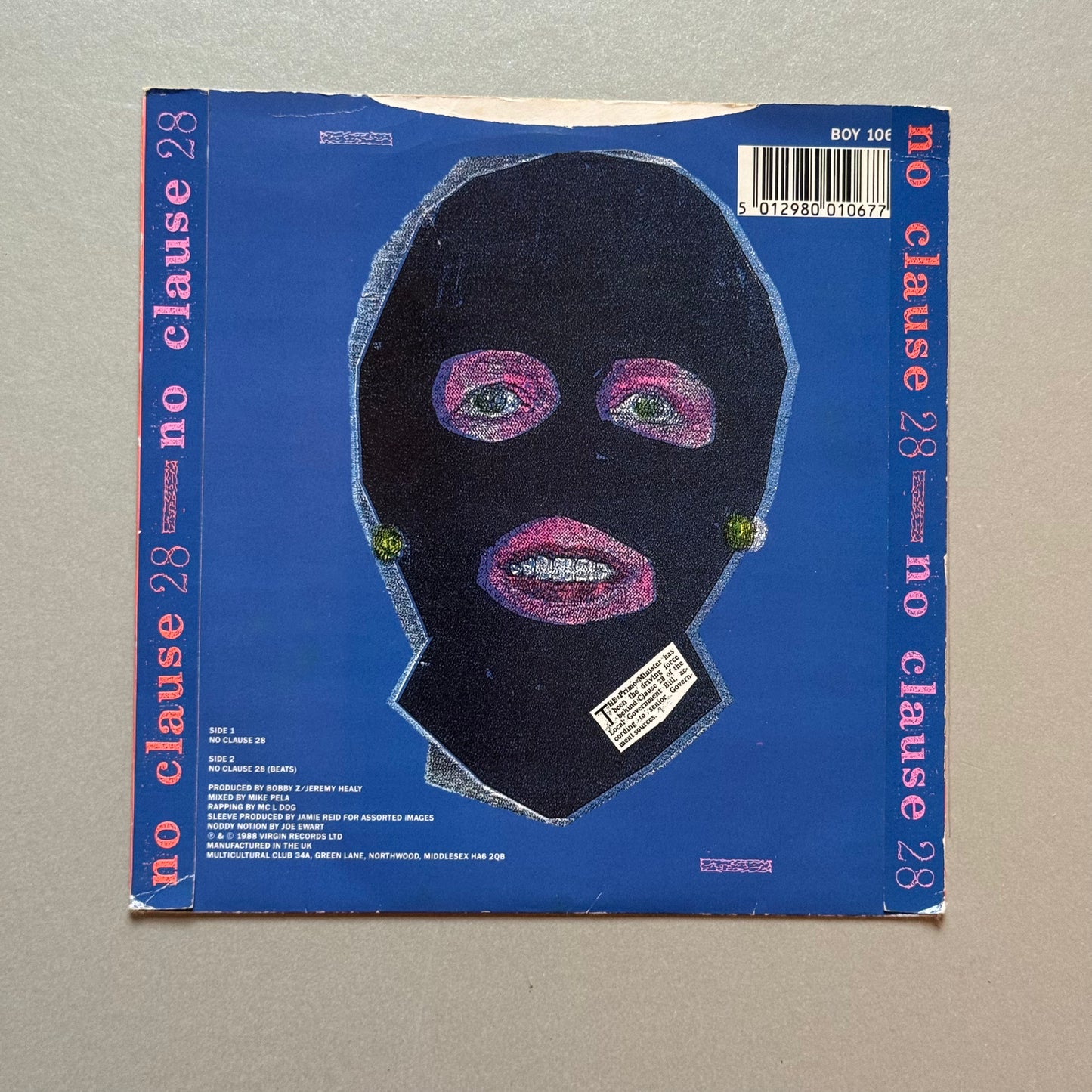 Boy George No Clause 28 UK 7” single