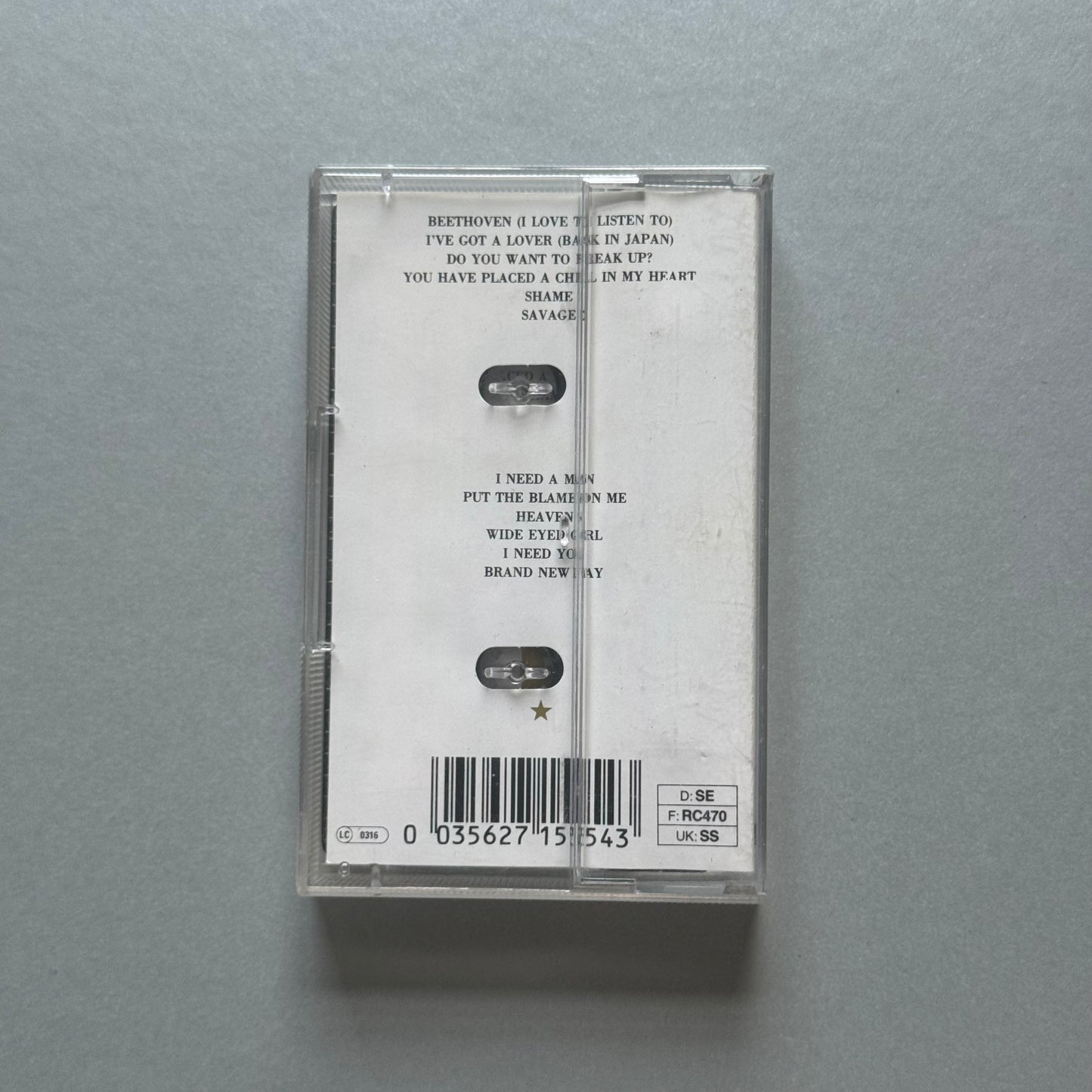 Eurythmics Savage UK cassette