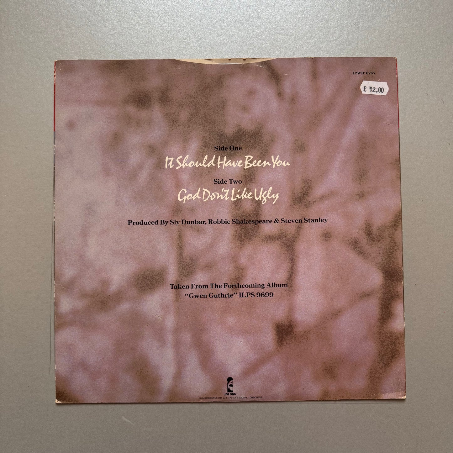 Gwen Guthrie It Should’ve Been You UK 12" single