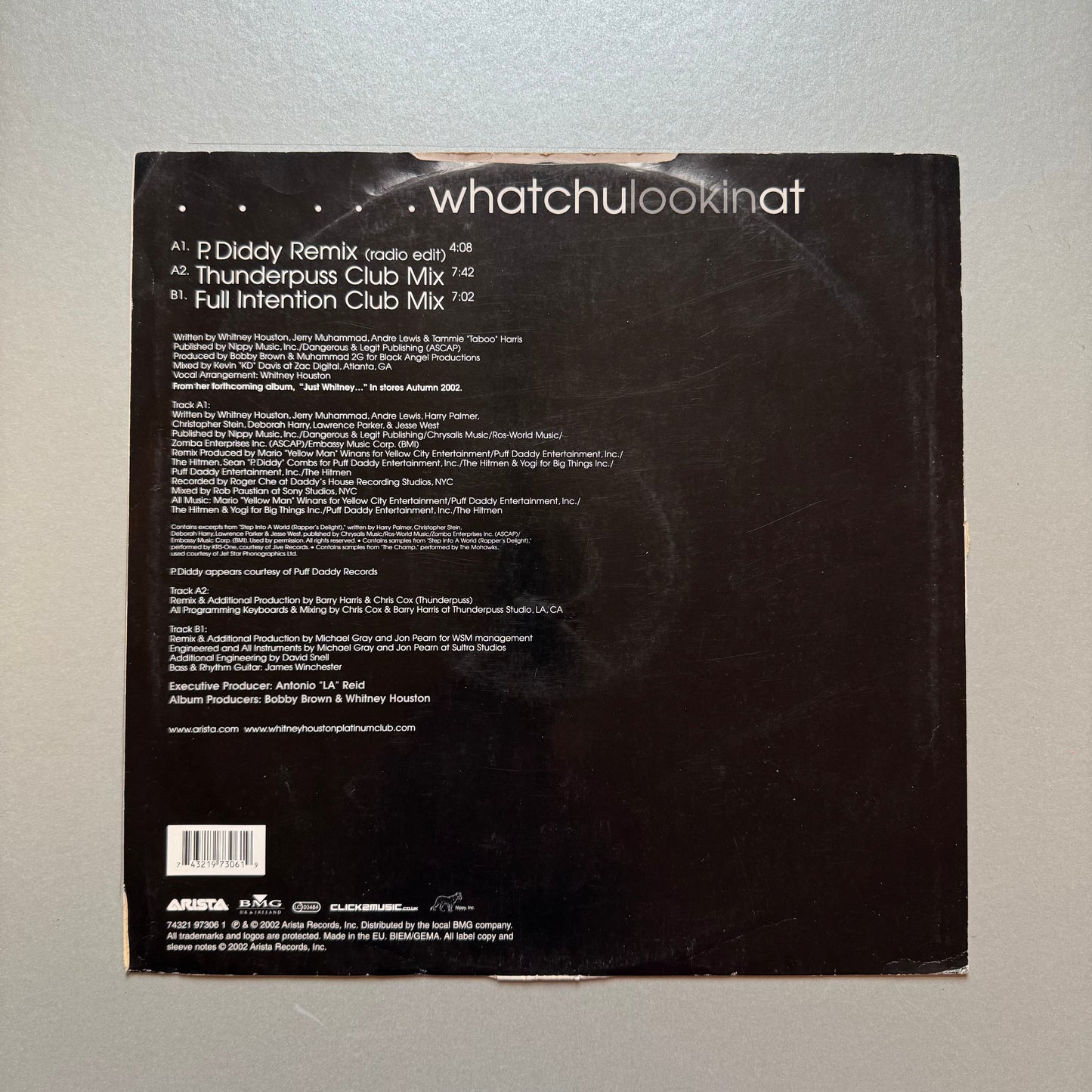 Whitney Houston Whatchulookinat UK 12" single