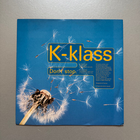 K Class Don’t Stop UK 12" single