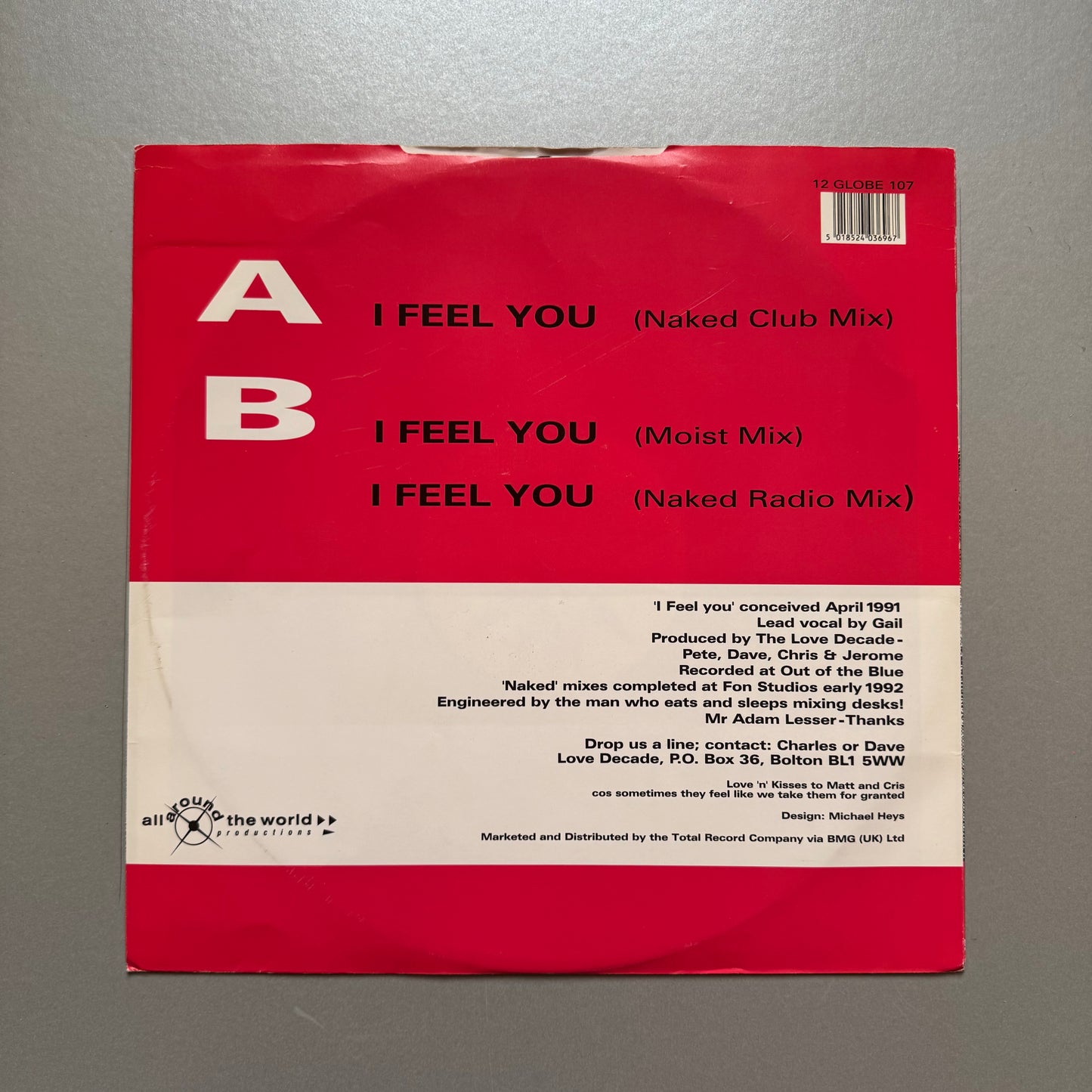 Love Decade I Feel You UK 12" single
