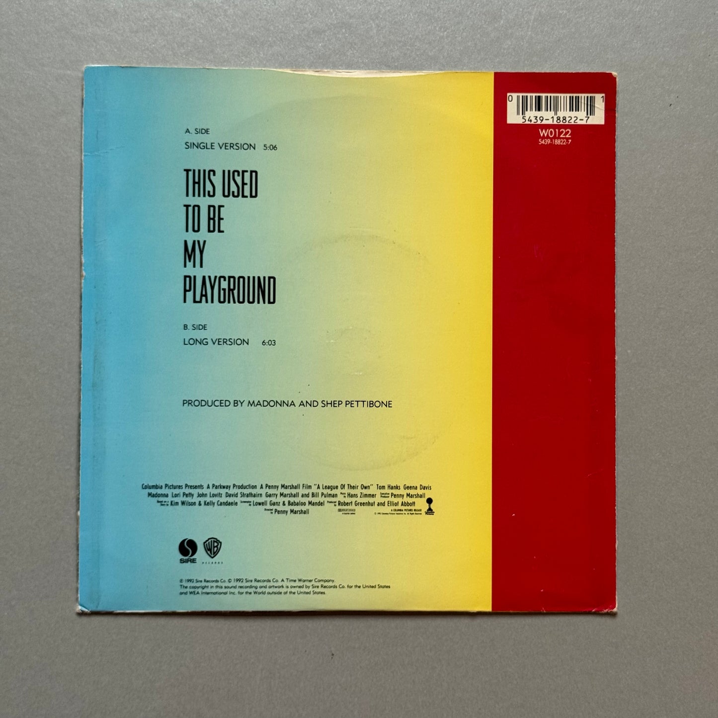 Madonna This Used to be My Playground UK 7” single