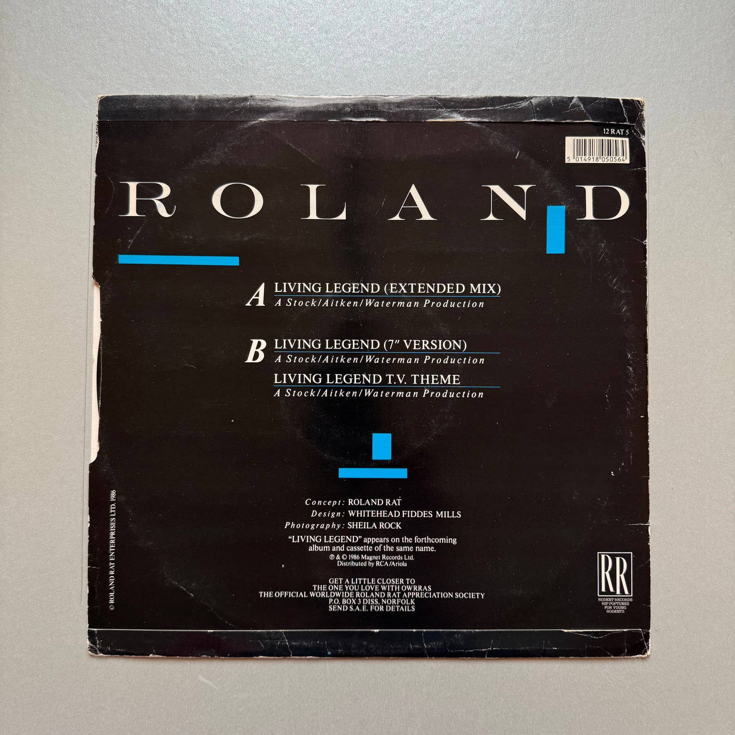 Roland Rat Living Legend UK 12" single