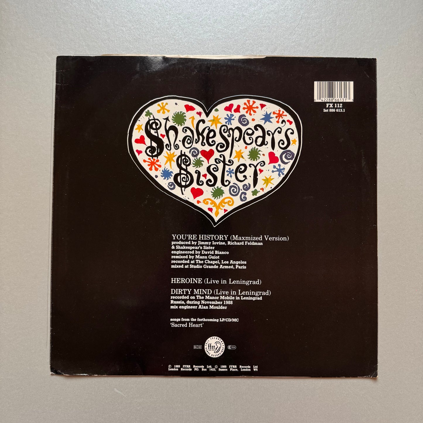 Shakespears Sister You’re History UK 12" single