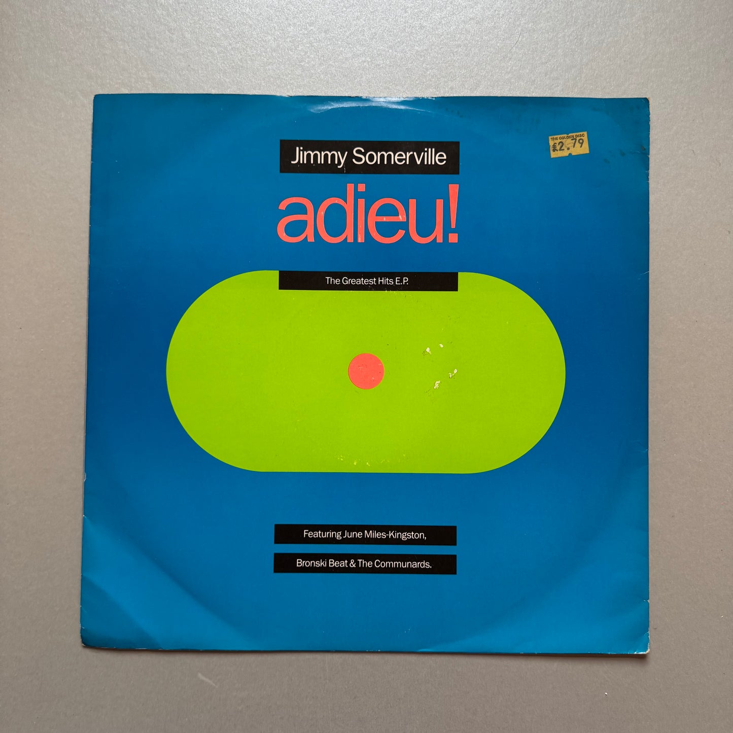 Jimmy Somerville Adieu! The Greatest Hits EP UK 12" single