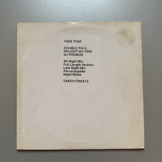 Take That Relight My Fire DJ Promo Double Pack UK 12" single