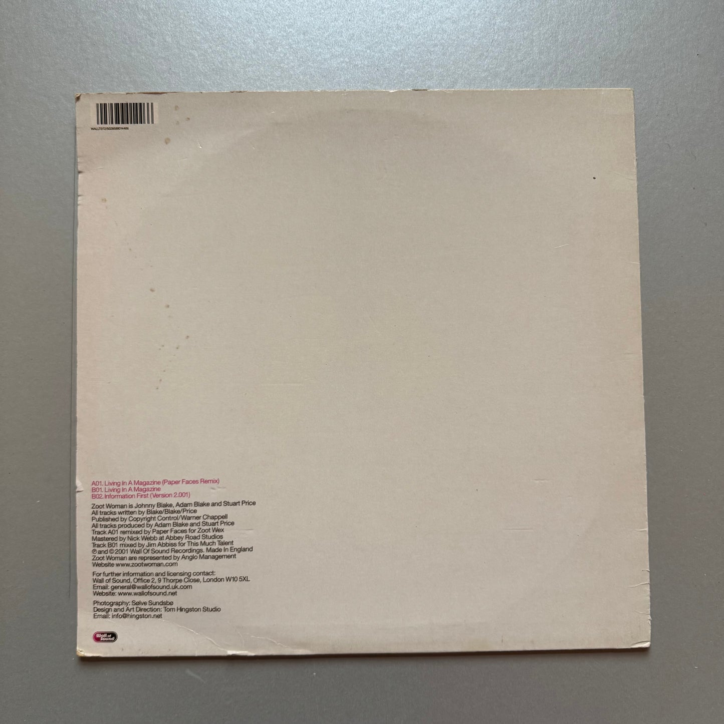 Zoot Woman Living in A Magazine UK 12" single